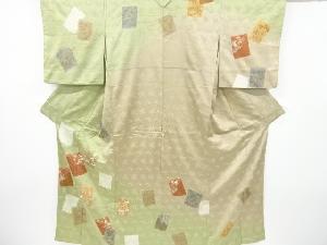 絞り色紙に花古典柄刺繍訪問着